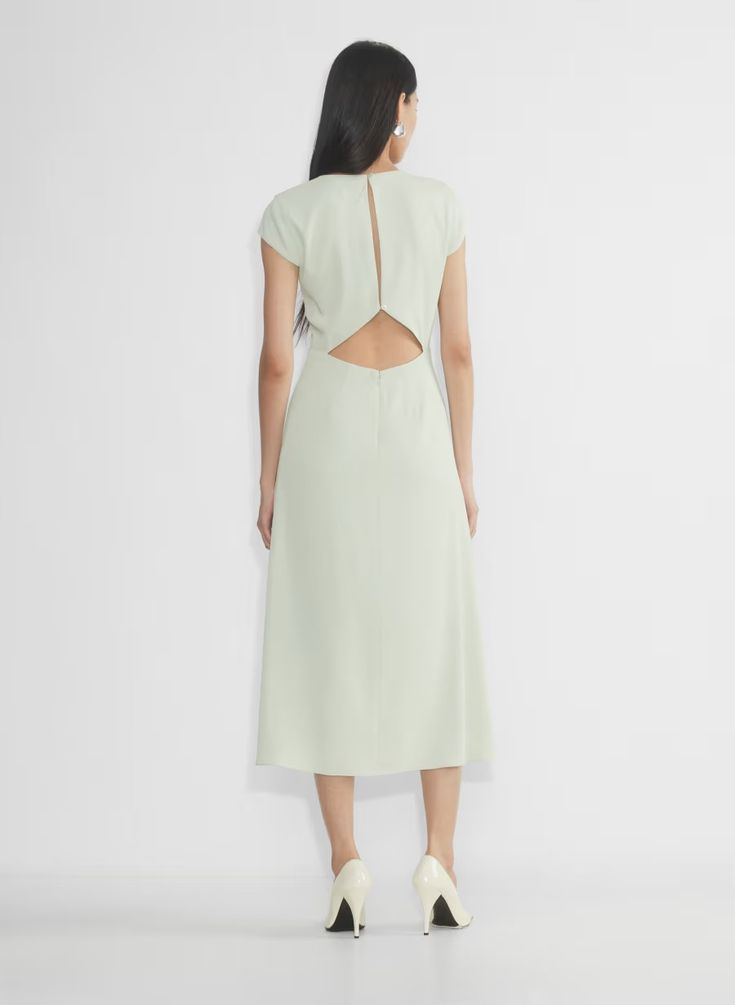 ALLROUND DRESS | Aritzia Formal Spring Backless Dress With Ruched Back, Spring Formal Backless Dress With Ruched Back, Formal Summer Dress With Cowl Back, Formal Spring Maxi Dress With Cowl Back, Formal Cowl Back Maxi Dress For Spring, Chic Maxi Dress With Ruched Cowl Back, Spring A-line Dress With Cutout Back, Spring Formal Dress With Cowl Back, Spring Backless Long Dress With Back Opening