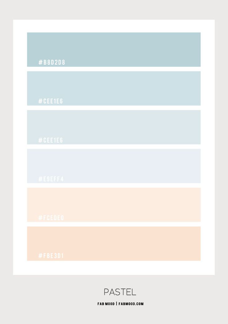 pastel color palette with the words pastel on it