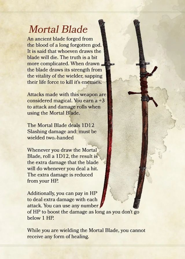 an image of two swords that are in the middle of a page with text on it