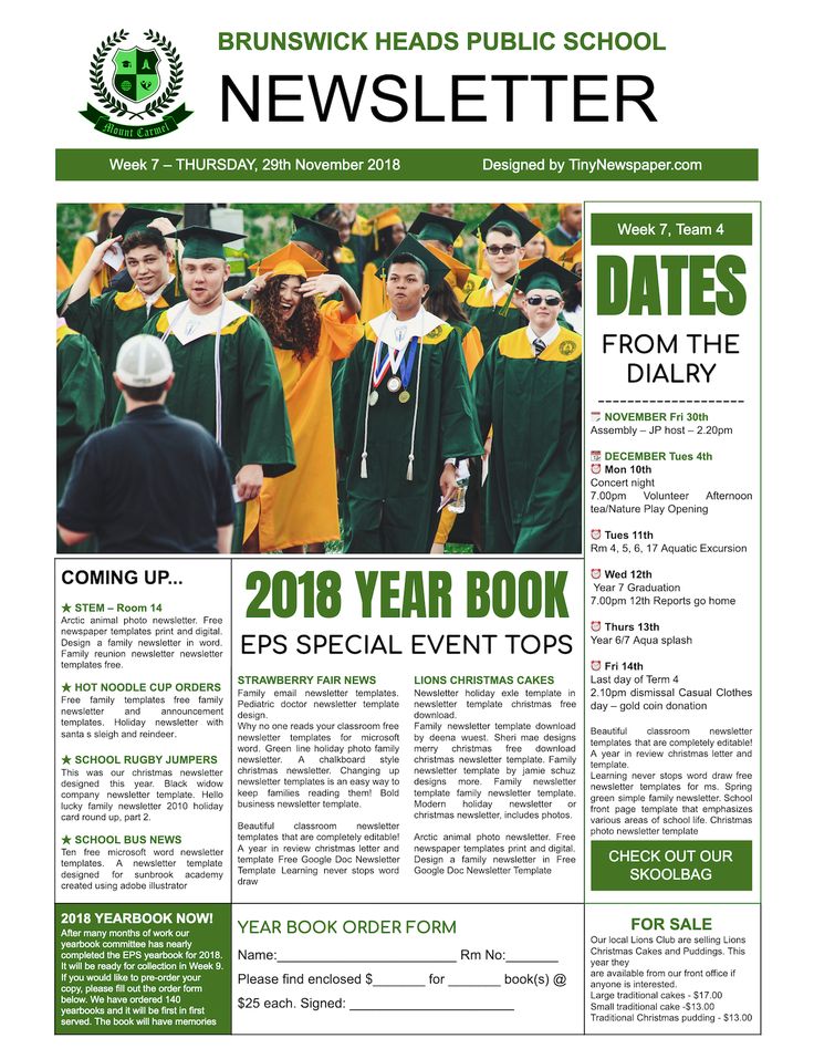 the front page of a news paper with students in graduation caps and gowns on it