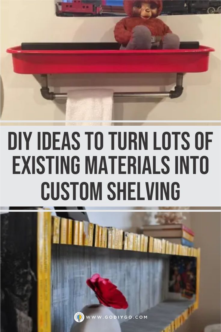 the diy ideas to turn lots of existing materials into custom shelving