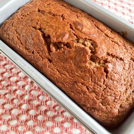 a loaf of bread sitting in a pan on top of a table