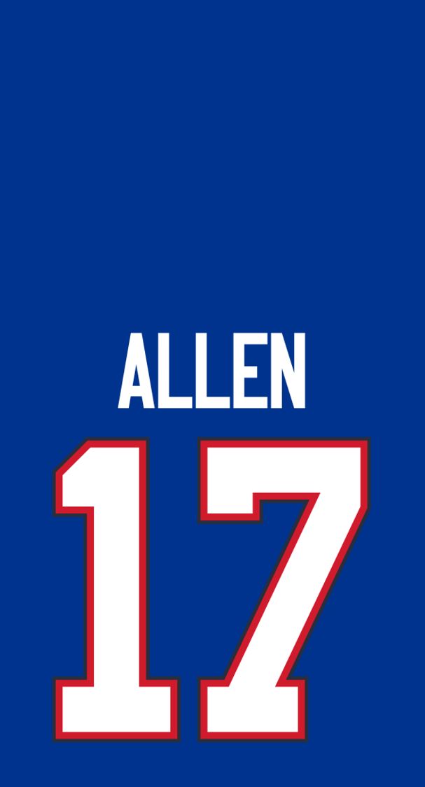 the name and number of an american football team on a blue background with white letters