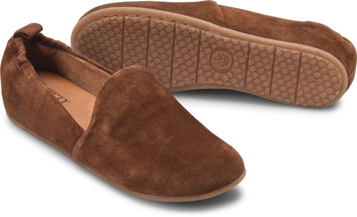 You’ll love the supple, slipper-like feel of our Margarite slip-ons every time you wear them. Comfortable Suede Flats With Round Toe, Everyday Suede Slip-ons With Textured Sole, Suede Slip-ons With Suede Lining, Everyday Suede Slip-ons With Cushioned Footbed, Brown Suede Flats With Rubber Sole, Comfortable Slip-on Suede Slippers, Suede Flat Heel Loafers For Everyday, Everyday Suede Loafers With Flat Heel, Casual Everyday Slippers With Textured Sole