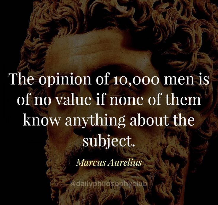 a statue with a quote on it that says, the opinion of too men is of no value if none of them know anything about the subject