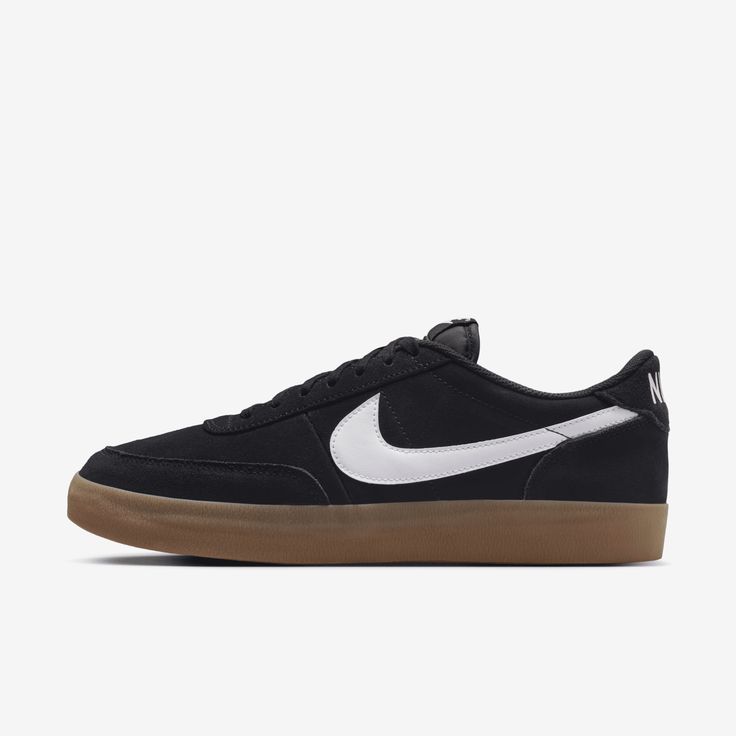 Inspired by our original tennis shoe, the Killshot 2 gets refreshed with soft suede and smooth leather. A gum rubber outsole adds a retro touch that is as durable as it is comfortable. Tom Ford Eyewear, Mens Shoes Black, Black Gums, Nike Acg, Clarks Originals, Slipper Boots, Shoe Care, Soft Suede, Mules Shoes