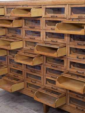 many drawers are stacked on top of each other