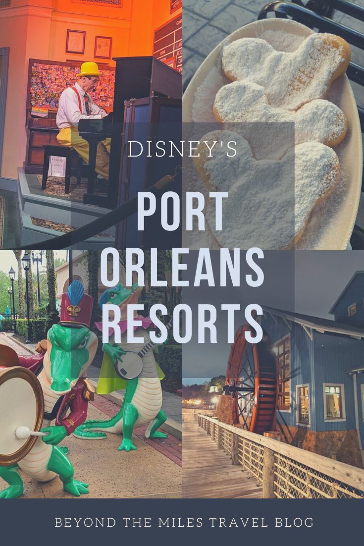 the disneyland's port orleans resort is featured in this postcard for disney world