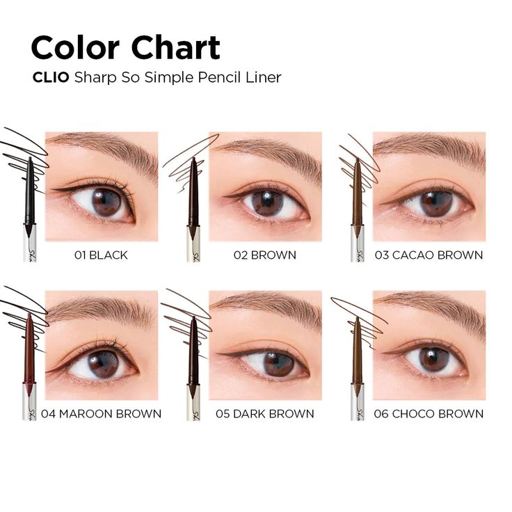 The waterproof pencil eye Liner with 4s (Simple, Sharp, Soft and Slim)Benefits✓2mm Slim Pencil✓Waterproof✓SmudgeproofHow to UseApply from the inner corner to the outer corner of the eye along the lash lines.IngredientsIron Oxide Black (Ci 77499), Trimethylsiloxysilicate, Cyclopentasiloxane, Methyl Trimethicone, Polyethylene, Ceresin, Copernicia Cerifera (Carnauba) Wax, Diisostearyl Malate, Acrylates/stearyl Acrylate/dimethicone Methacrylate Copolymer, Synthetic Wax, Cetyl Alcohol, Carbon Black ( Clio Kill Cover, Pencil Eye, Pencil Liner, Liquid Concealer, Eyeliner Pen, Eyeliner Looks, Waterproof Eyeliner, Pencil Eyeliner, Korean Skincare