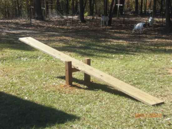 a wooden bench sitting on top of a lush green field next to a forest filled with trees