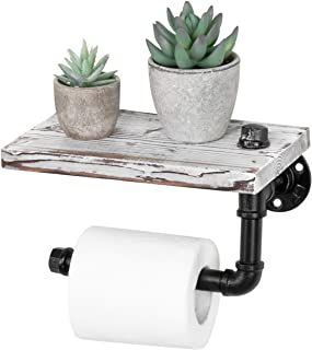 two succulents are sitting on a shelf next to a roll of toilet paper