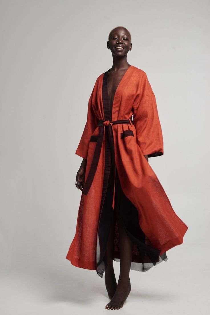 Halos Robe in Burnt Orange Fancy Robes, Wizard Robes, Silk Robes, Linen Robe, Galaxy Fashion, Hooded Robe, Made In Ukraine, Silk Robe, Color Pairing