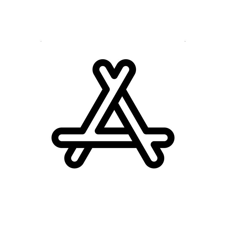 a black and white logo with the letter a