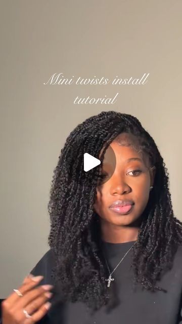 Charity on Instagram: "mini twists install tutorial 🤍, I hope this helps. 

#minitwists #minitwiststyles #protectivehairstyles #naturalhairgrowth" Mini Twist Hairstyles With Extensions, Twist Braids Tutorial, Long Mini Twists, Mini Twists Styles, Mini Twists With Extensions, Small Twists, Twist Braid Tutorial, Mini Braids, Twist Extensions