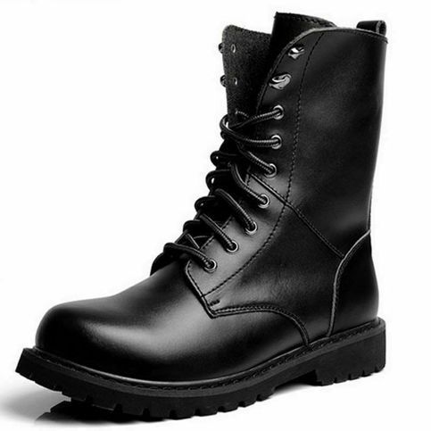 NEW-MEN HANDMADE LEATHER SHOES MILITARY STYLE COMBAT BLACK ANKLE HIGH BOOTS sold by Leather Art 2020 on Storenvy Stylish Boots For Men, Mens High Boots, Work Boots Black, Flat Shoes Men, Boots Ideas, Army Boots, High Ankle Boots, High Top Boots, Handmade Leather Shoes