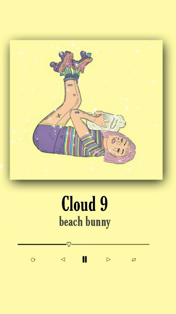 the cover for cloud 9 beach bunny, with an image of a woman laying on her stomach