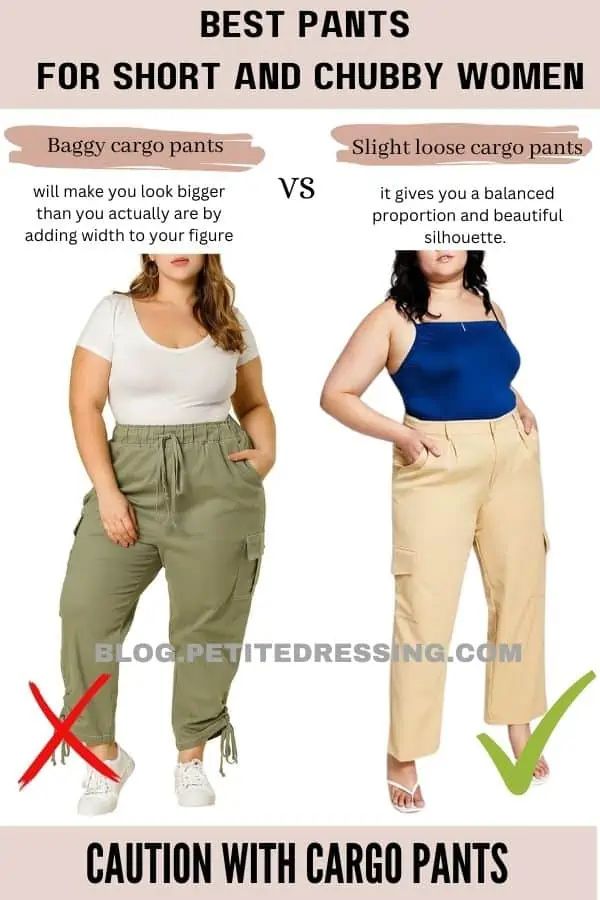 Cargo Pants Outfit Chubby, Short Chubby Fashion Outfits, Cargo Pants Outfit Plus Size, Outfit For Chubby, Pants For Short Women, Apple Body Shape Clothes, Dress For Chubby Ladies, Cargo Pants Women Outfit, Petite Dressing