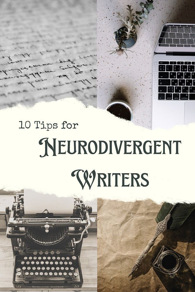 an old typewriter with the title 10 tips for neurodivergent writer's