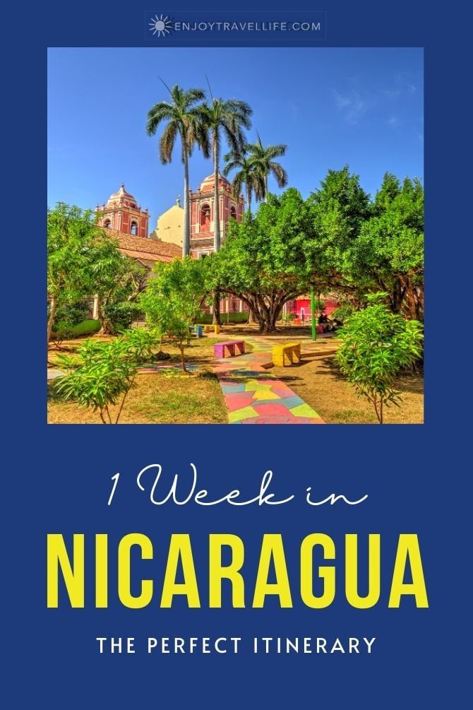 a blue book cover with the words i week in nicaragua, the perfect itinerary