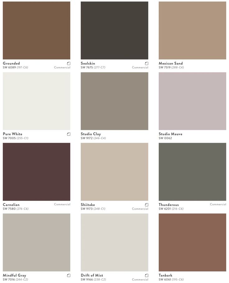 the different shades of paint that are used in this color scheme for walls and ceilings