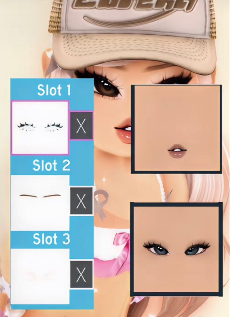 the screenshot shows how to draw eyes and make them look like they are wearing hats