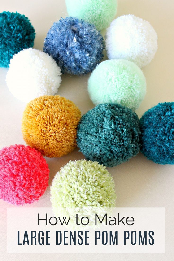 how to make large density pom poms