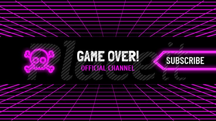 the title for game over is shown in purple and black