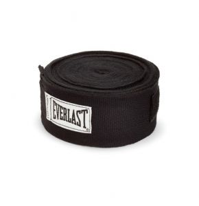 the everlast strap is black and has a white logo on it