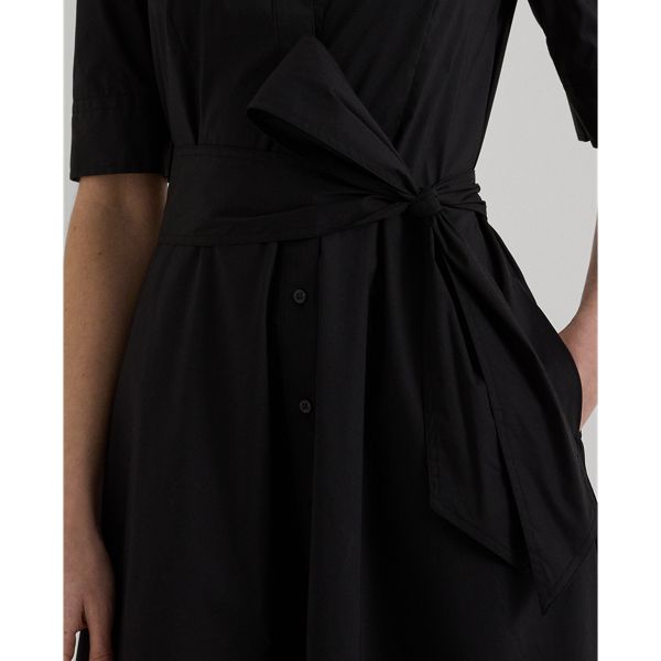 This iteration of Lauren’s iconic shirtdress is defined by a fit-and-flare silhouette signature engraved buttons and a waist-accentuating self-belt. Equal parts stylish and comfortable it’s made with a lightweight stretch-cotton blend. Classic Belted Shirt Dress For Semi-formal Occasions, Elegant Belted Dress With Spread Collar, Elegant Collared Belted Shirt Dress, Elegant Collared Dress With Tie Waist, Knee-length Belted Shirt Dress For Semi-formal, Ralph Lauren Shirt Dress For Summer Daywear, Ralph Lauren Summer Shirt Dress For Daywear, Formal Button-up Midi Dress With Tie Waist, Elegant Tie Waist Shirt Dress For Work