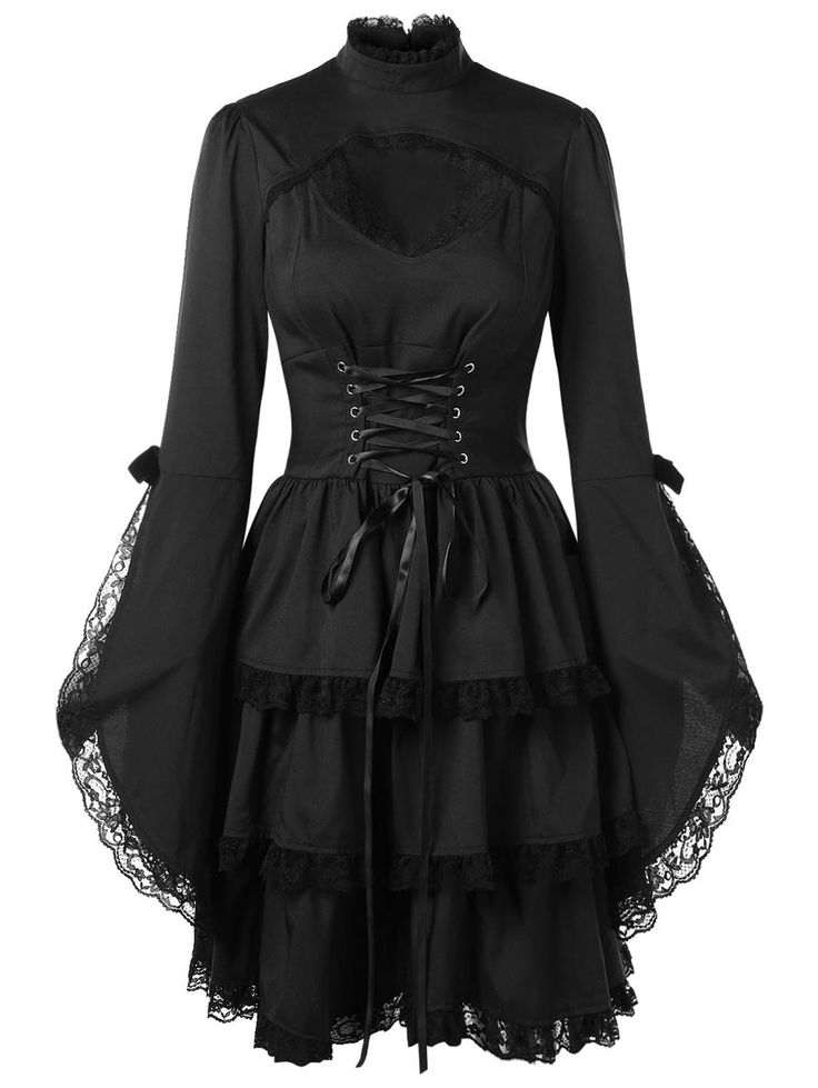 The Basic Witch Dress – Goth Mall Gothic Corset Dresses, Witchy Clothes, Black Dress Elegant, Witchy Dress, Fantastic Fashion, Presents Ideas, Steampunk Dress, Witch Dress, Punk Dress