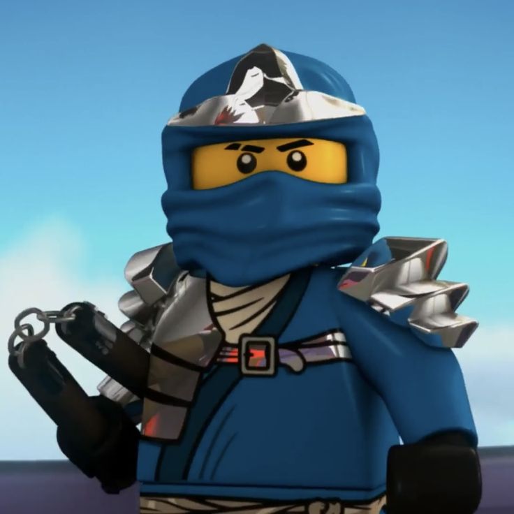 the lego ninja is wearing a blue outfit