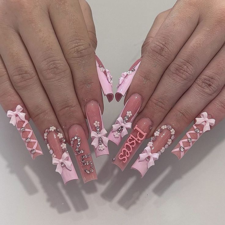 Libra Birthday Nails, Pink Bling Nails, Bedazzled Nails, Acrylic Toe Nails, Grunge Nails, Colored Acrylic Nails, Classy Acrylic Nails, Really Cute Nails, Short Square Acrylic Nails