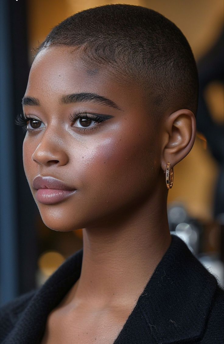 Women Shaved Head, Buzzed Hair Women, Short Hairstyles For Black Women, Shaved Heads, Shaved Hair Cuts, Short Shaved Hairstyles, Buzzed Hair, Hairstyle Wedding, Natural Hair Cuts