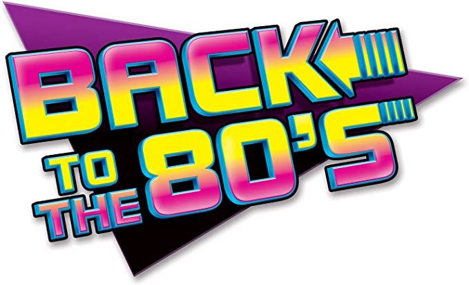 the back to the 80's logo