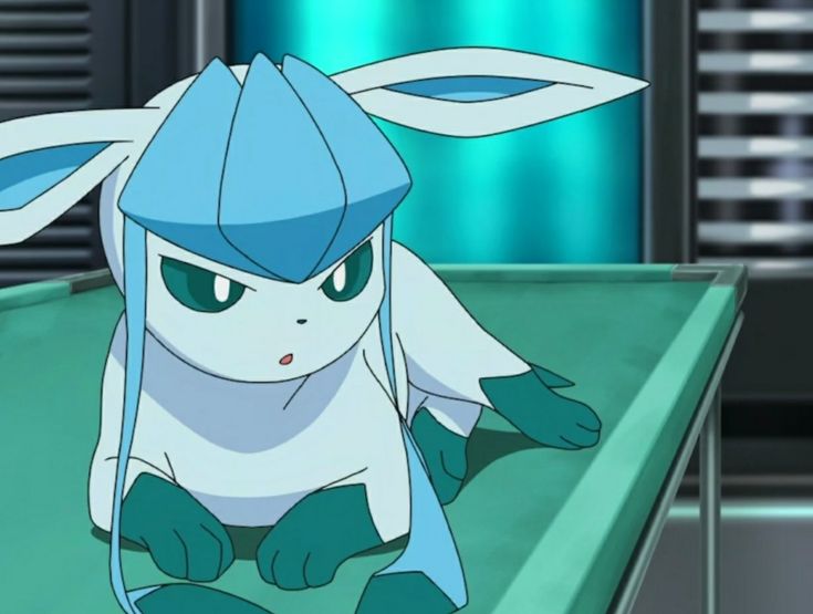 an animated pokemon character sitting on top of a table