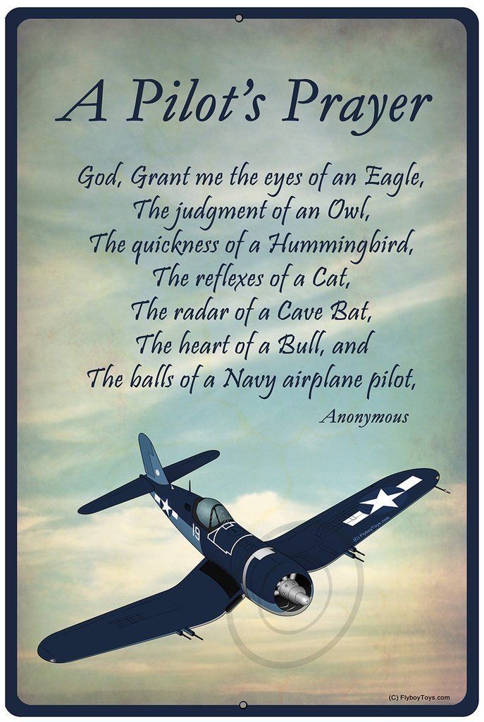 a pilot's prayer with an airplane in the sky