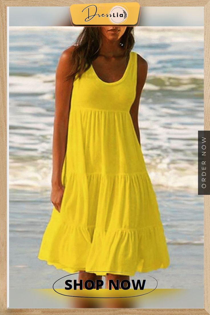 Solid Sleeveless Beach Midi Dress Beachy Sleeveless Dress For Beach Cover-up, Sleeveless Summer Beach Midi Dress, Sleeveless Summer Midi Dress For The Beach, Spring Vacation Sleeveless Dress In Solid Color, Casual Sleeveless Solid Color Dress For Vacation, Casual Sleeveless Midi Dress For Vacation, Sleeveless Midi Dress For Summer Vacation, Casual Solid Color Sleeveless Dress For Vacation, Casual Solid Color Beach Sundress