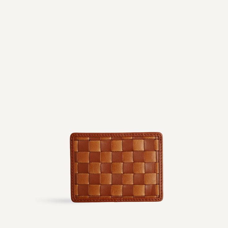 Nico Card Case - Check – Bembien Modern Brown Card Holder With Card Slots, Rectangular Card Holder With Interior Slots For Daily Use, Classic Rectangular Card Holder With Interior Slots, Modern Card Holder With Interior Slots For Daily Use, Classic Rectangular Card Holder With Card Slots, Brown Rectangular Wallet, Rectangular Wallets With Card Slots, Modern Rectangular Wallets With Interior Card Slots, Modern Everyday Card Holder With Card Slots