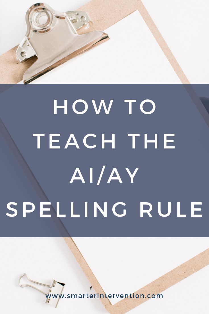 a clipboard with the words how to teach the aiay spelling rules