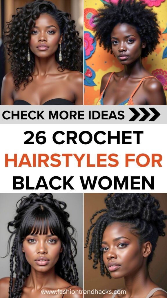 26 Crochet Hairstyles for Black Women 2025 - Fashion Trend Hacks Crochet Hair Straight Hairstyles, Crochet Hair That Looks Natural, Crochet Braiding Hairstyles, Black Woman Crochet Hairstyles, Black Hair Crochet Styles, Lasting Hairstyles For Black Women, Long Crochet Braid Styles, Natural Looking Crochet Hairstyles, Half Crochet Half Braids