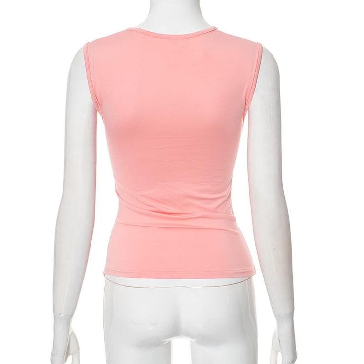 Please refer to our sizing chart for a guideline when choosing a size. 5 business days order processing time. 90% polyester 10% spandex Cotton Stretch Ruffle Tank Top, Cotton Stretch Tank Top With Ruffles, Fitted V-neck Tank Top With Ruffles, Stretch Cotton Tank Top With Ruffles, Spring Solid Color Sleeveless Blouse, Solid Color Fitted Sleeveless Top, Fitted V-neck Solid Color Tank Top, Chic Solid Color Tank Top, Chic Sleeveless Solid Color Top