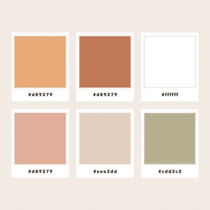 four different shades of brown, beige, and green are shown in the same color scheme