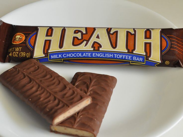 a chocolate bar sitting on top of a white plate