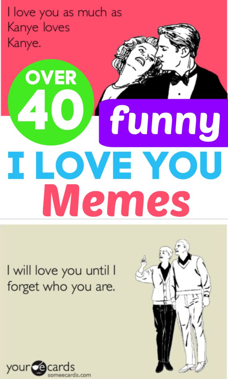 two different types of cards with the words, i love you memes and an image of