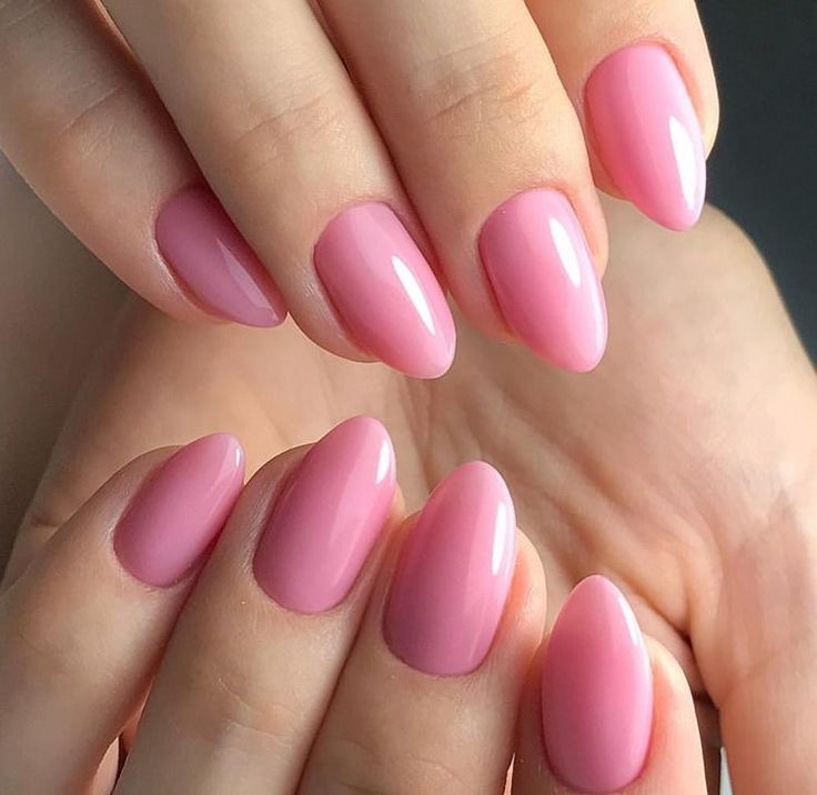 Rounded Tip Nails Acrylic, Link Pink Nails, Summer Nails For Medium Skin Tone, Pink Classic Nails, Soft Pink Glazed Nails, Pale Pink Shellac Nails, Gel Nails Single Color, Solid Color Pink Nails, Solid Nail Inspiration