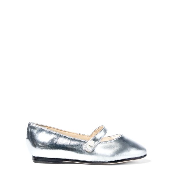 This party-ready mary jane is updated for the season in luxe leather in a shimmery metallic hue. Chic Spring Mary Janes For Party, Chic Mary Janes For Spring Parties, Chic Spring Party Mary Janes, Fall Party Closed Toe Mary Janes, Fall Party Mary Janes With Closed Toe, Leather Mary Janes For Party In Fall, Leather Mary Janes For Fall Party, Chic Leather Mary Janes For Party, Fall Party Mary Janes