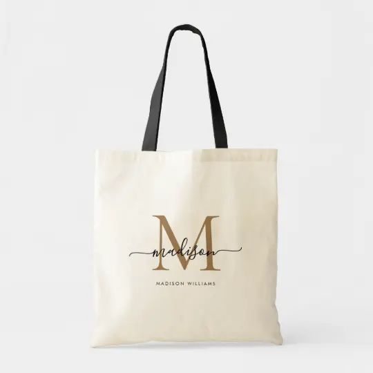 Cricut Stationary, Idee Cricut, Bag Names, Monogram Tote Bags, Custom Tote Bags, Monogram Tote, Gold Monogram, Personalized Tote Bags, Monogram Gifts