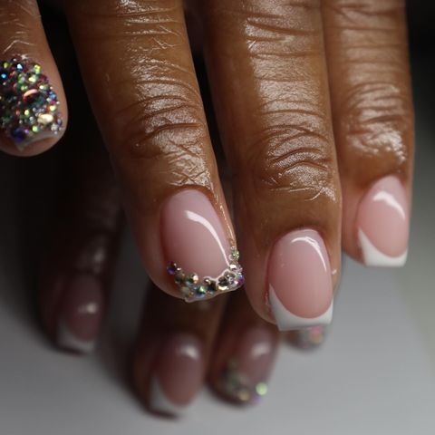 Dasia B. | LICENSED NJ MANICURIST (@nails.by.dasiab) • Instagram photos and videos Polygel Overlay, Nude Nail Art, Nude Nail, Cute Nail, Razzle Dazzle, Cute Nail Art, Easy Nail Art, Pop Of Color, Nude Nails