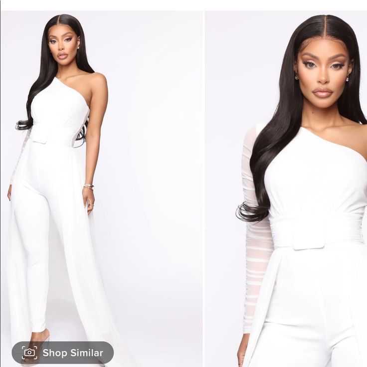 Medium Size, Mesh Jumpsuit Off Shoulder. Frome Fashion Nova. White Color, New With Tags White Fitted One-shoulder Jumpsuit, White One-shoulder Jumpsuit For Evening, White Jumpsuits And Rompers For Going Out, White Jumpsuits And Rompers For Going Out In Spring, White Fitted Jumpsuits And Rompers For Date Night, Jumpsuit Off Shoulder, Fashion Nova Black Dress, Rouched Dress, Mesh Jumpsuit