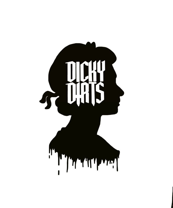 a black and white photo of a woman's head with the words dichy days on it